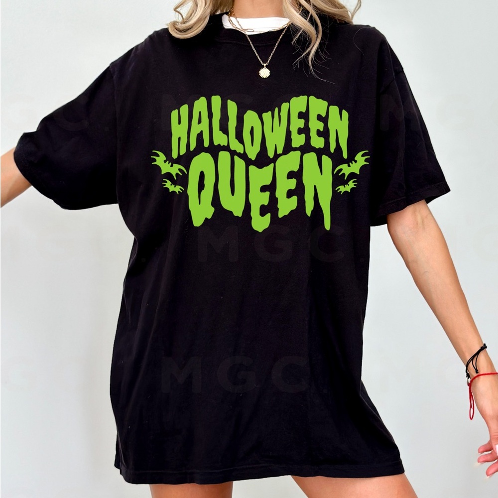 Comfort Colors Halloween Queen Shirt - Picture 4 of 10